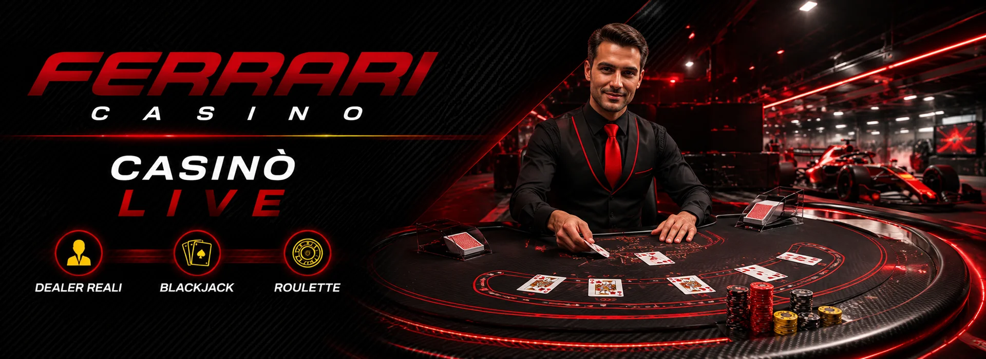 Casinò live di Ferrari Casino — tavoli Evolution con croupier italiani